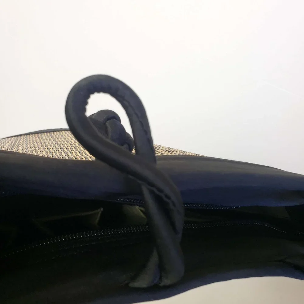 Baskets Of Cambodia Women's Reed Hard Bottom Zip Close Tote Purse Shoulder Bag - Picture 9 of 13